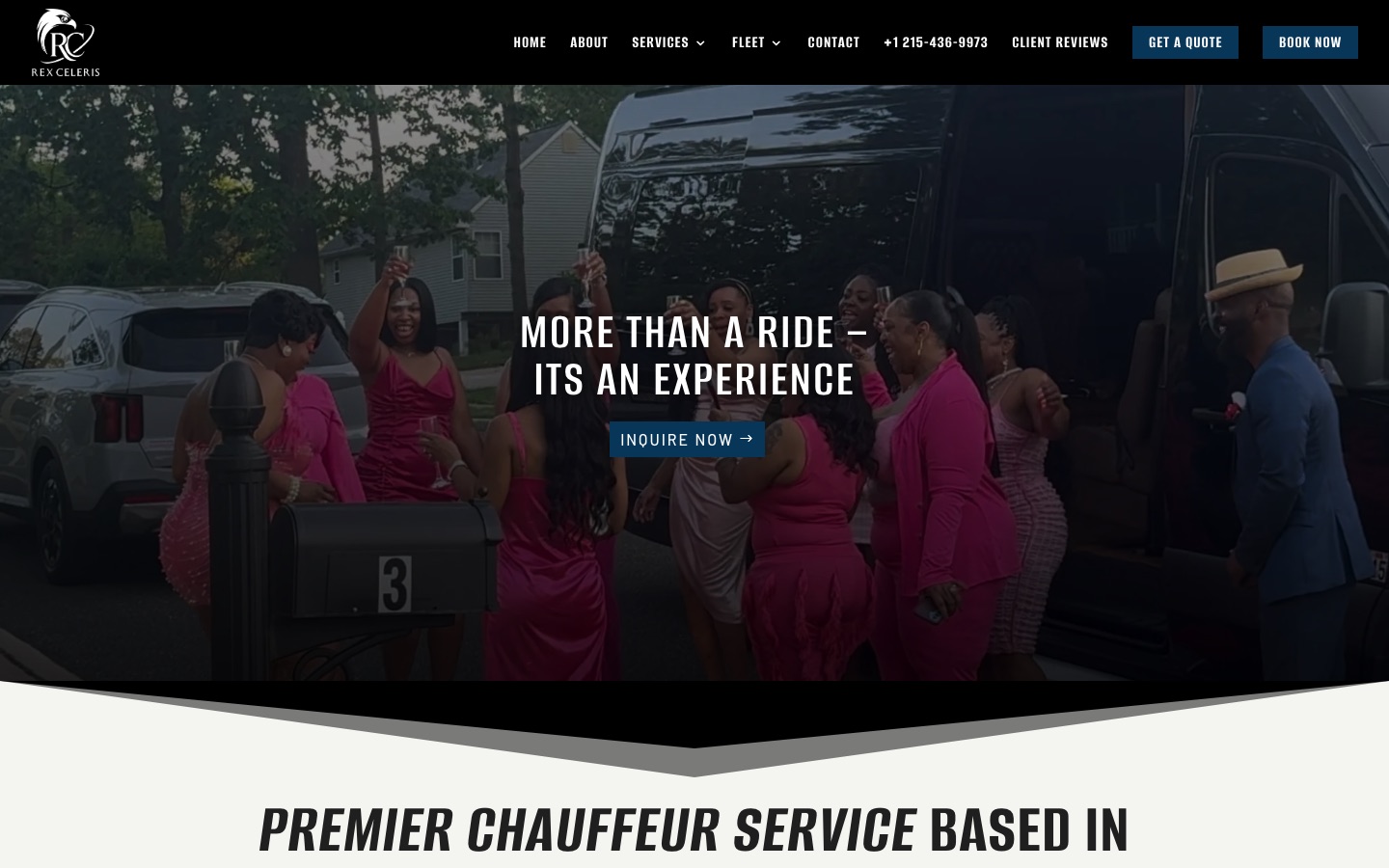Rex Celeris — Luxury chauffeur service · Philadelphia tri-state